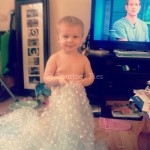 Riley playing with bubble wrap