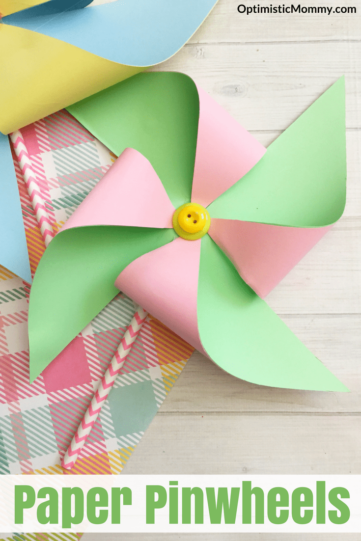 Making Paper Pinwheels Tutorial - Perfect Spring Craft for Kids