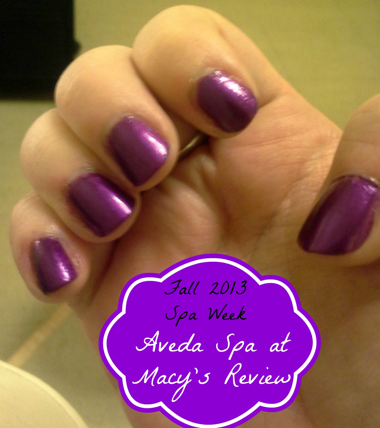 Manicure I Received at Aveda Spa and Salon at Macy's for Fall 2013 Spa Week | Optimistic Mommy