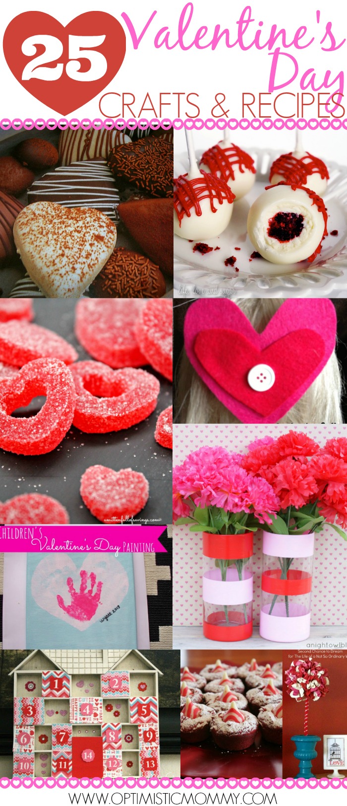 25 Valentine's Day Crafts & Recipes | Optimistic Mommy