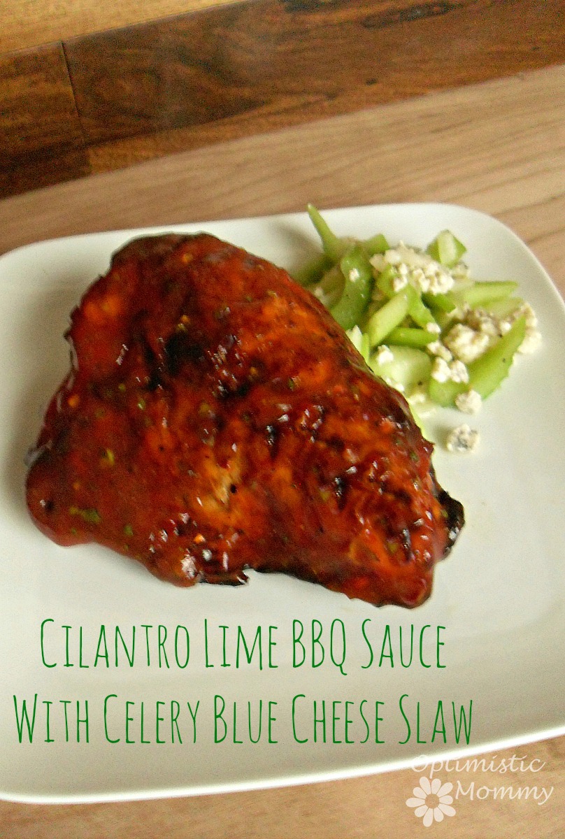 Cilantro Lime BBQ Sauce and Celery Blue Cheese Slaw Recipes | Optimistic Mommy