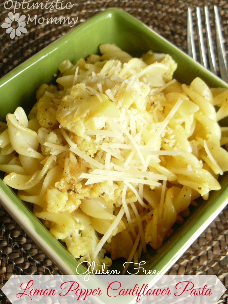 Gluten Free Lemon Pepper Cauliflower Pasta Recipe | Optimistic Mommy