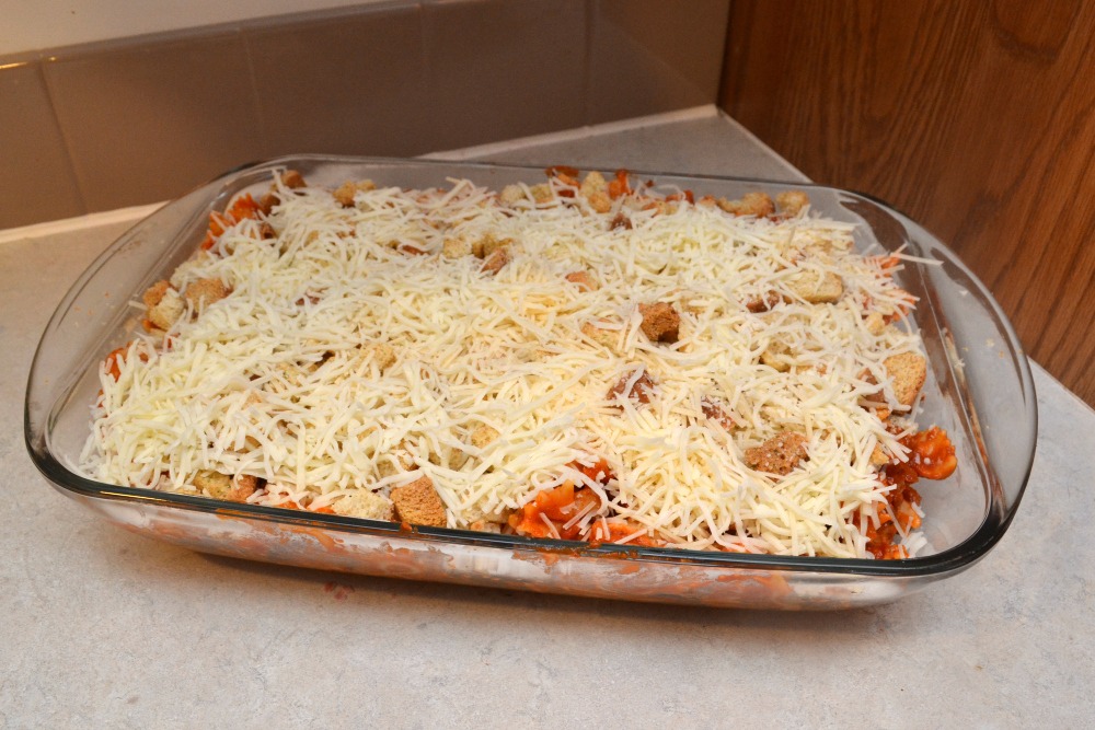 Chicken Parmesan Bake Featuring Chick-fil-A Chick-n-Strips Tray | Optimistic Mommy