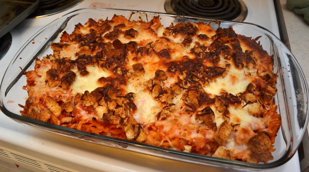 Chicken Parmesan Bake Featuring Chick-fil-A Chick-n-Strips Tray | Optimistic Mommy