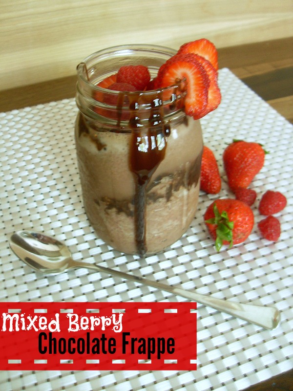 Mixed Berry Chocolate Frappe Recipe | Optimistic Mommy