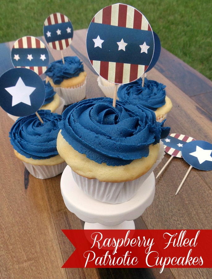 4th of July Printables and Raspberry Filled Cupcake Recipe | Optimistic Mommy