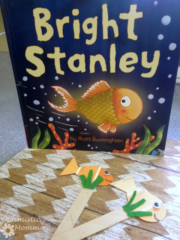 Bright Stanley Book Activities - Paint Chip Puppets | Optimistic Mommy | Have fun reading the book Bright Stanley with your children and then make pain chip puppets!