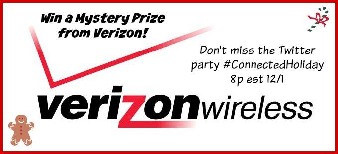 Verizon Wireless Mystery Gift Giveaway (Ends 12/01/14 at 8pm ET) #ConnectedHoliday | Optimistic Mommy