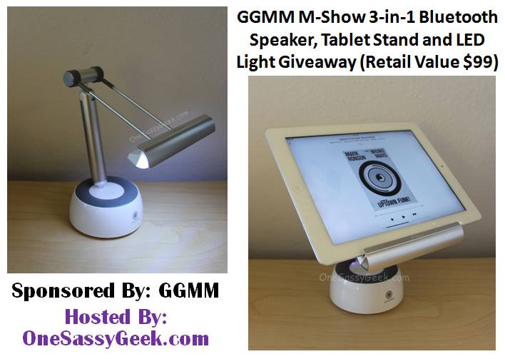 GGMM M-Show 3-in-1 Bluetooth Speaker, Tablet Stand & LED Light #Giveaway (RV $99 - Ends 12/12)