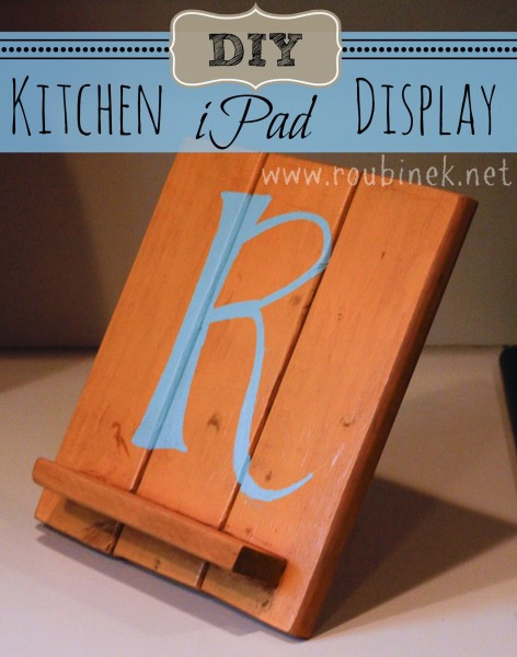 DIY Kitchen iPad Display by Roubinek - https://www.roubinek.net/diy-personalized-kitchen-ipad-display/