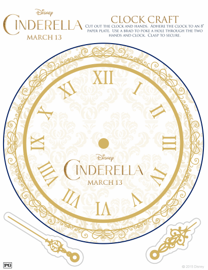 Cinderella Activity Sheet - Clock Craft #Cinderella