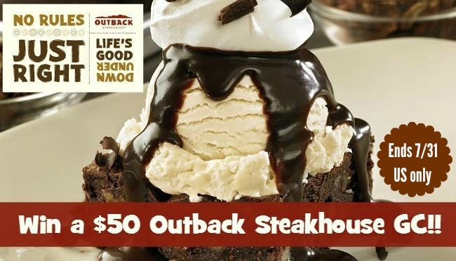$50 Outback Steakhouse Gift Card Giveaway (Ends 7/31)