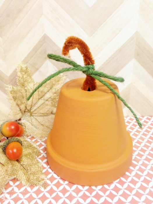 DIY Flower Pot Pumpkin | Optimistic Mommy