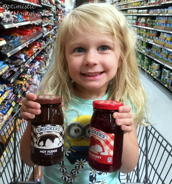 Riley and Smuckers at Walmart