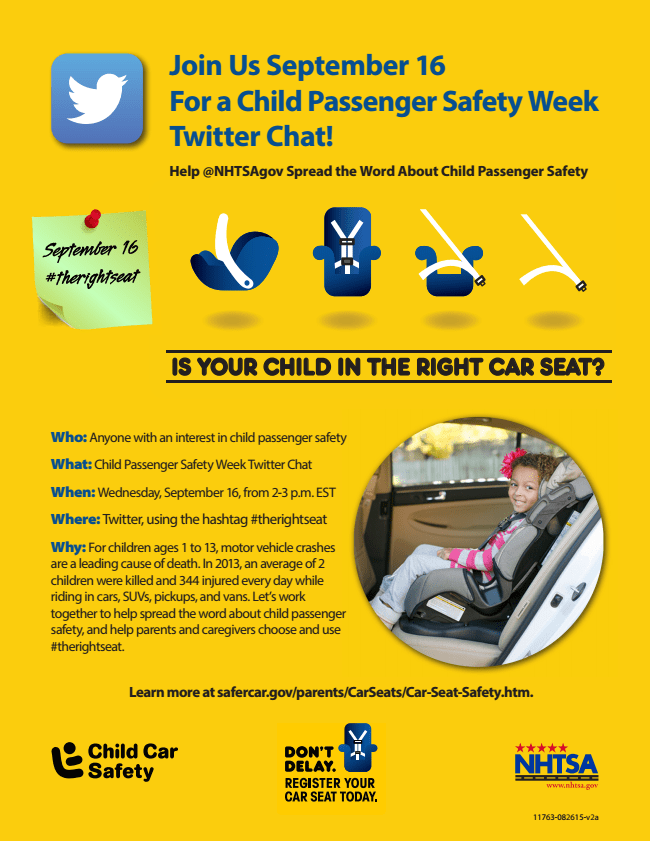 child passenger safety twitter party flyer