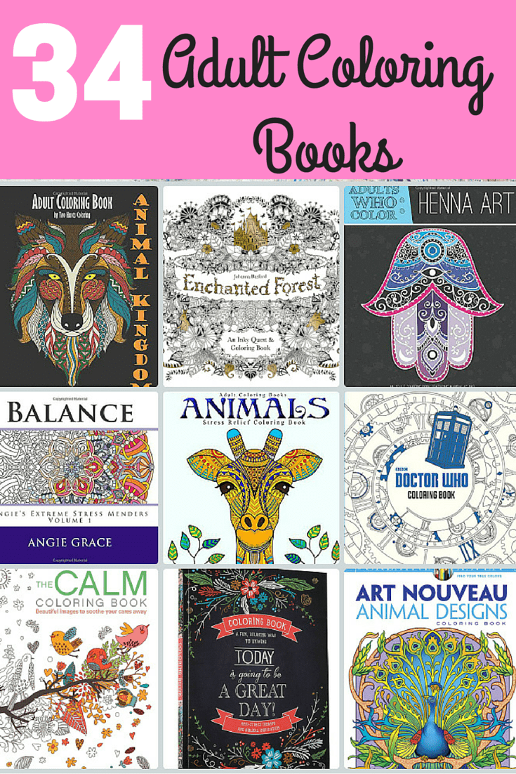 34 Adult Coloring Books