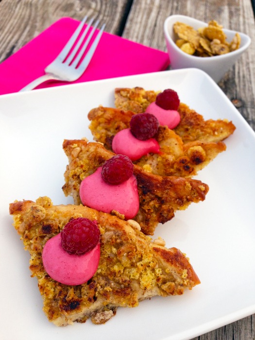 Crunchy French Toast with Raspberry Whip Recipe