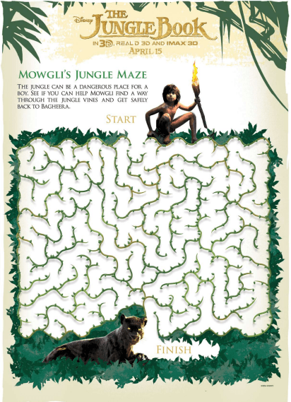Jungle Book Maze Activity Sheet
