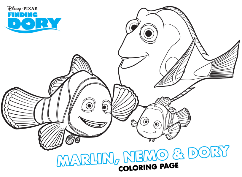 Finding Dory Coloring Activity Pages Findingdory