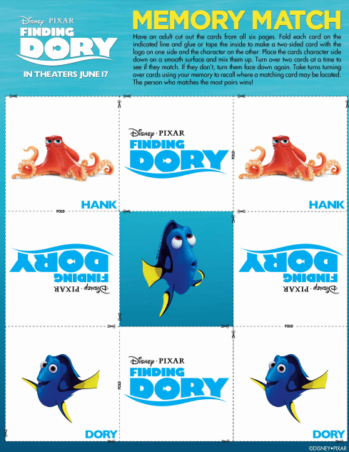 Finding Dory Matching Game #FindingDory #HaveYouSeenHer