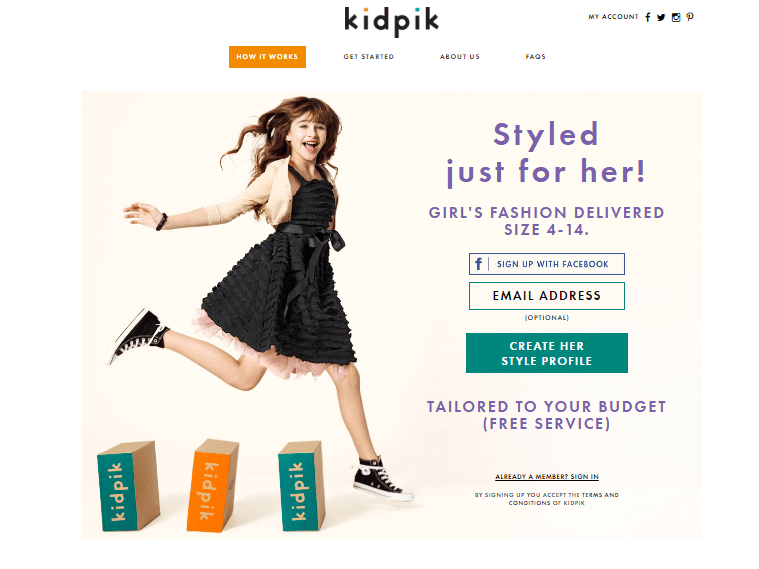 kidpik homepage