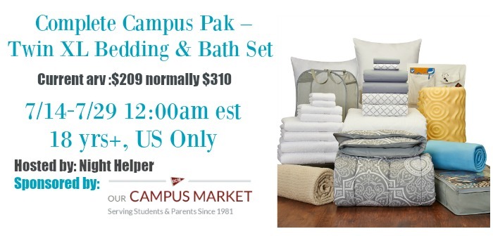 campus pak giveaway