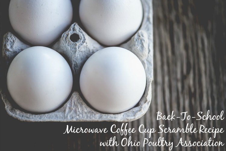 Back-To-School Microwave Coffee Cup Scramble Recipe with Ohio Poultry Association #OhioEggs | Optimistic Mommy