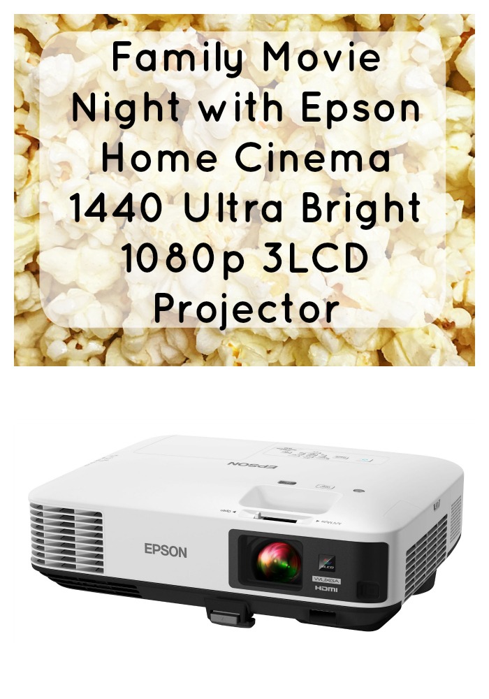 Family Movie Night with Epson Home Cinema 1440 Ultra Bright 1080p 3LCD Projector | Optimistic Mommy