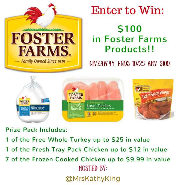 $100 Foster Farms Giveaway (Ends 10/26) | Optimistic Mommy