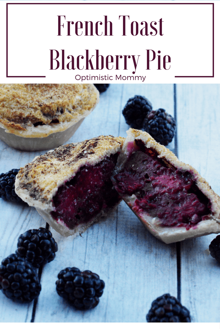 Blackberry Pie takes on a new look in this Mini French Toast Blackberry Pie Recipe! Learn how we incorporated a favorite breakfast into your best desse
