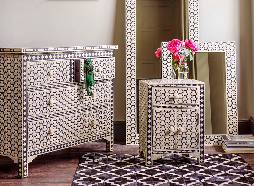 Bone inlay furniture