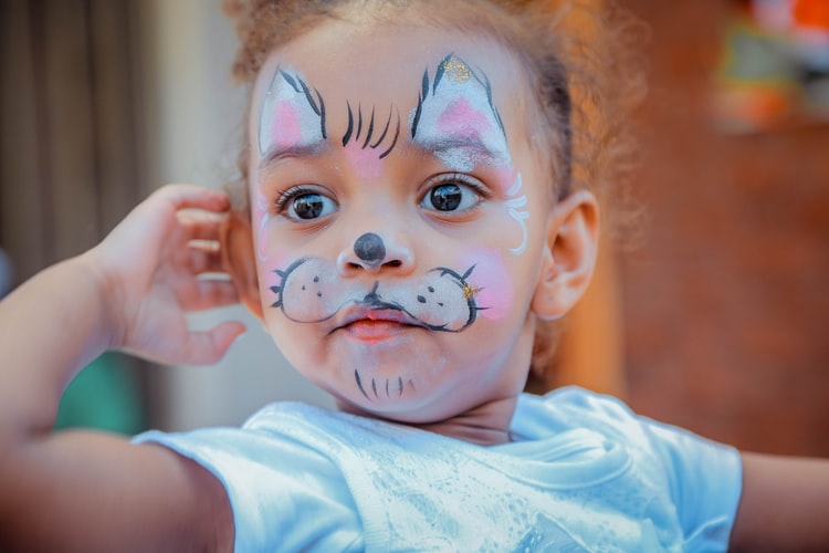 girl with face paint