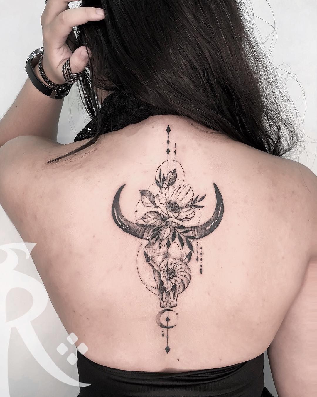  Back Spine Tattoos Bull Inspired