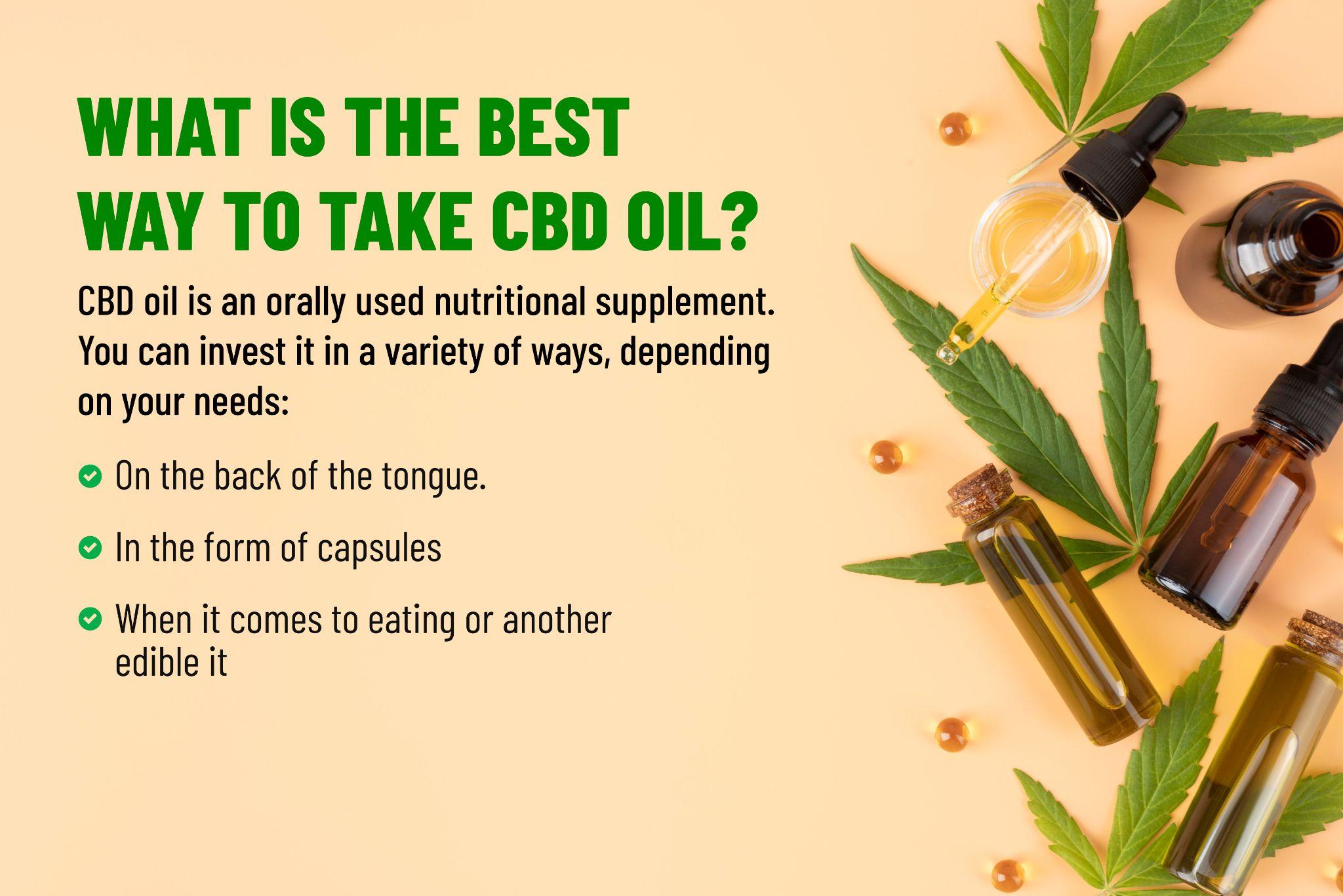 Ways to take CBD oil