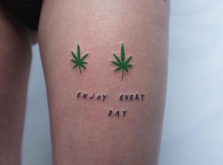 17 Best Weed Tattoo Ideas For Marijuana Lovers - Optimistic Mommy