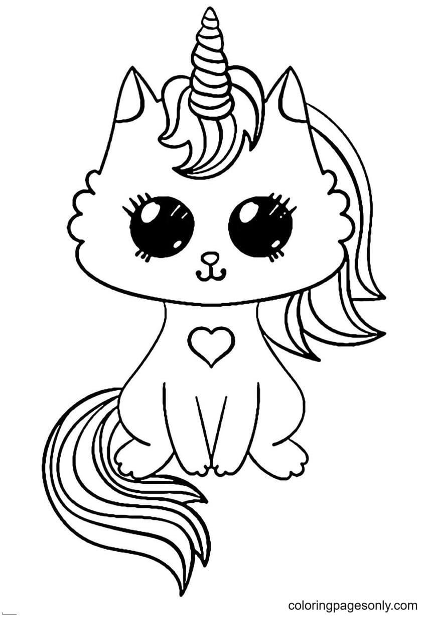 Unicorn cat coloring pages   Optimistic Mommy   Best Mom Blog To ...