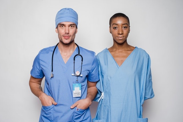 doctors wearing badge