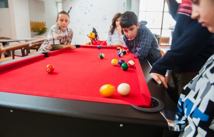 Playing Billiards With Kids