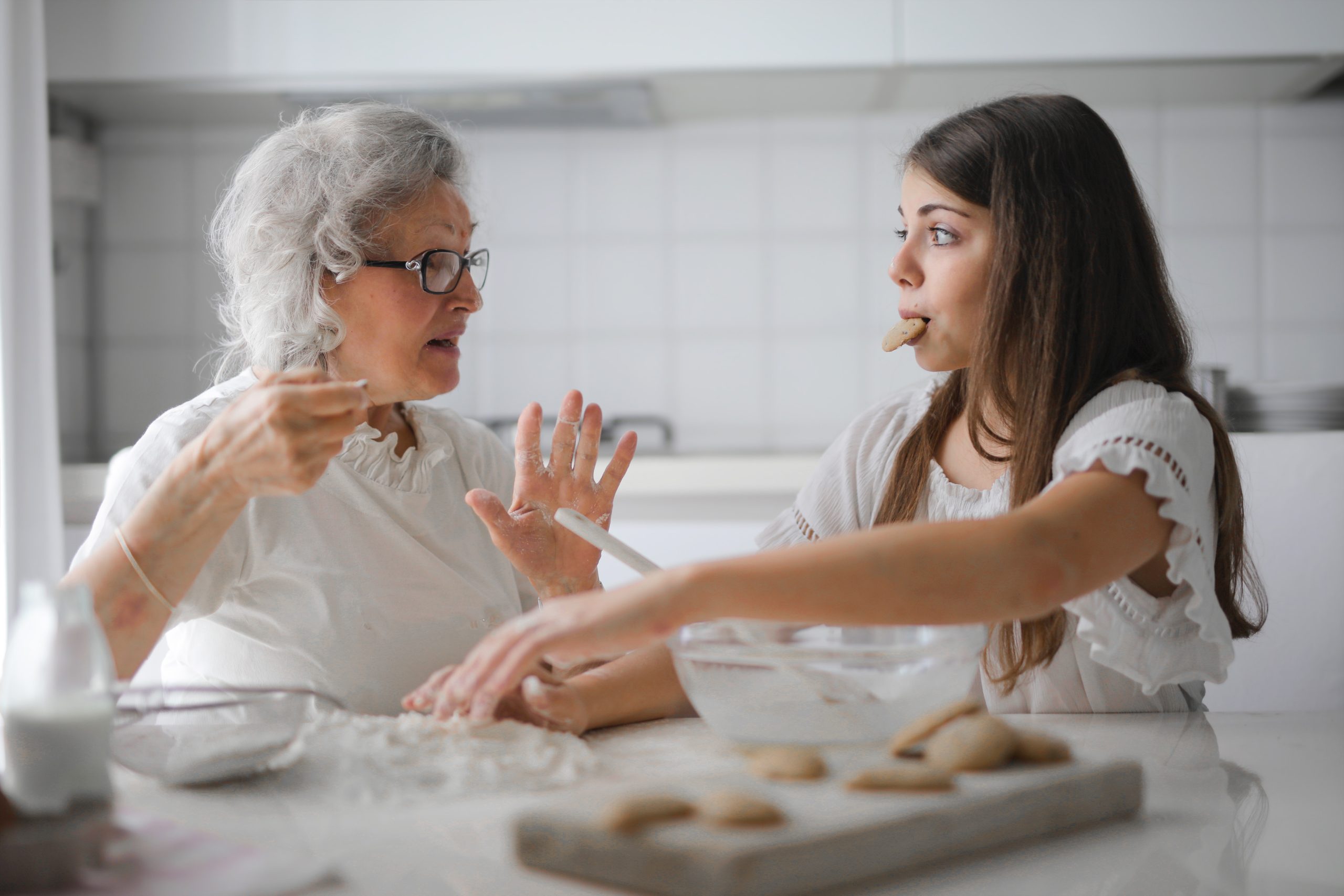 A parent advicing  her daughter about certain things.