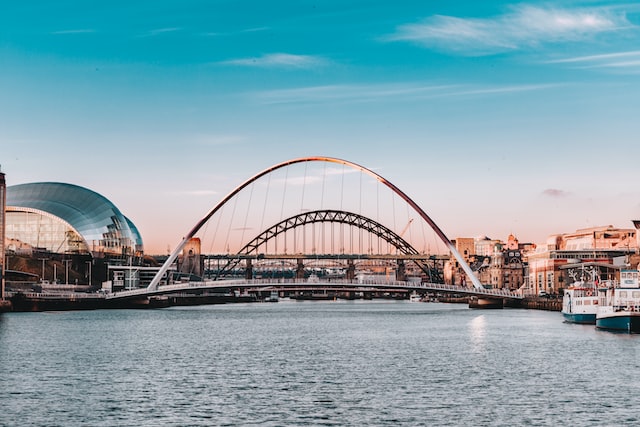 The beautiful Millennium Bridge connecting places.