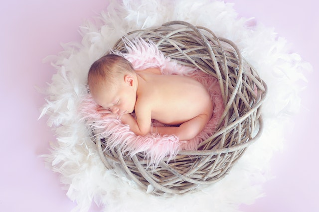 A newborn in sound sleep.