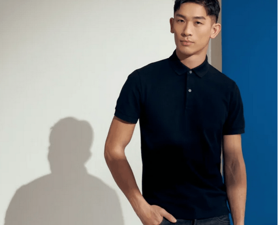 A man wearing a polo shirt.