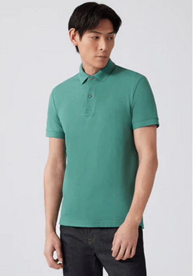 A man in polo shirt.