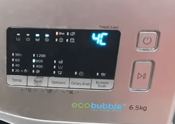 4C Error in Samsung Washer