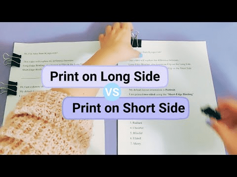 Flip on Long Edge vs Flip on Short Edge