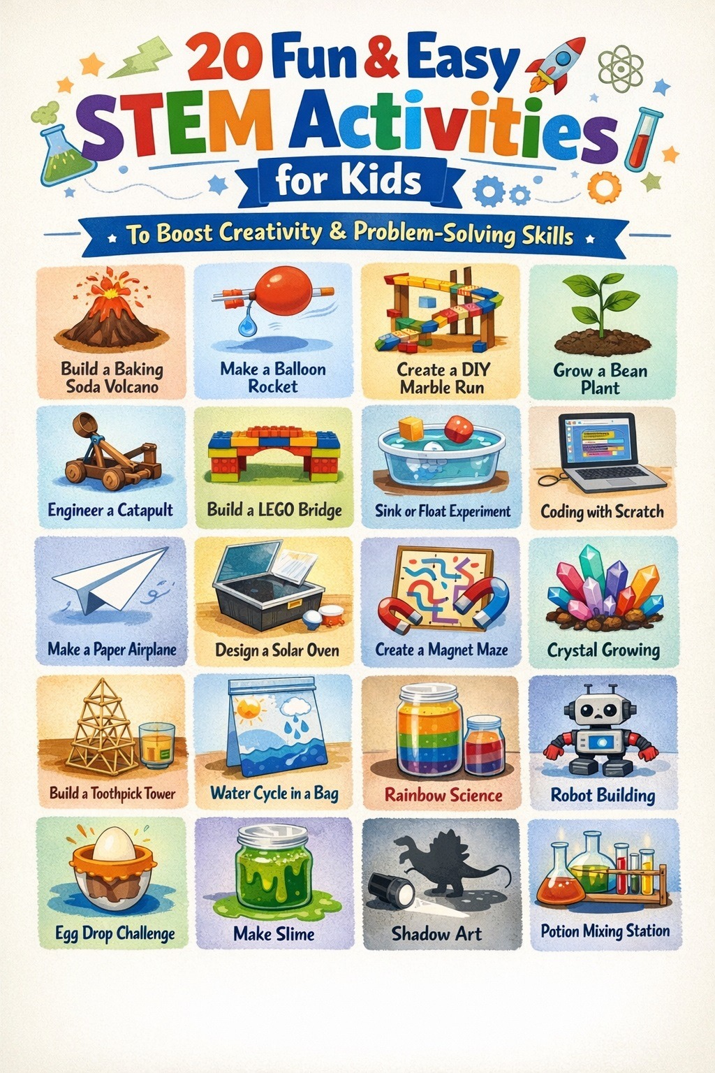 20 Fun and Easy STEM Activities for Kids to Boost Creativity and Problem-Solving Skills