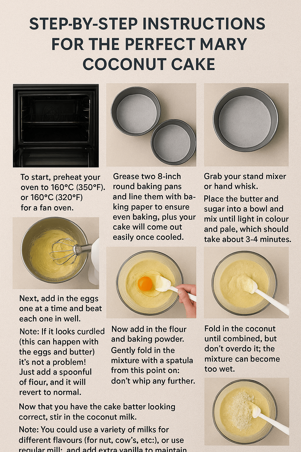 Step-by-Step Instructions for the Perfect Mary Berry Coconut Cake