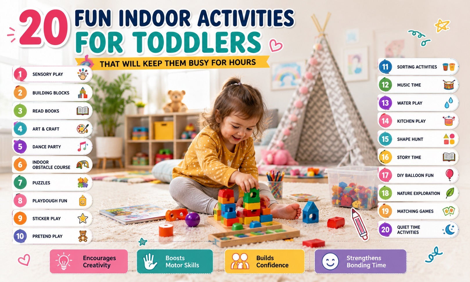 20 Fun Indoor Activities for Toddlers That Will Keep Them Busy for Hours