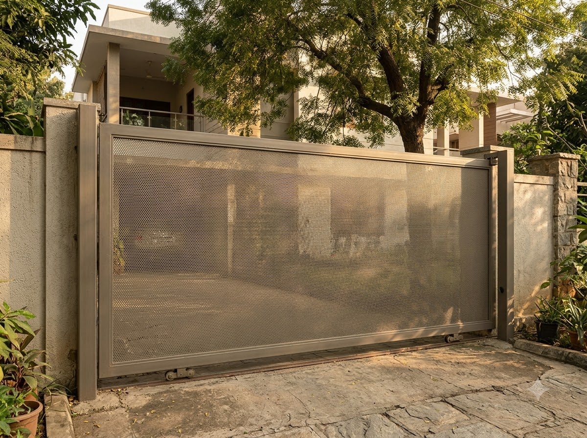  Perforated sheet gate