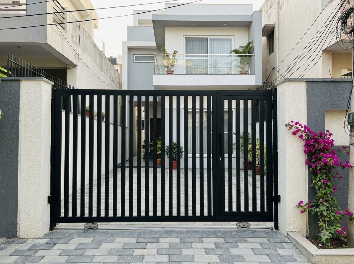 Vertical square-pipe gate